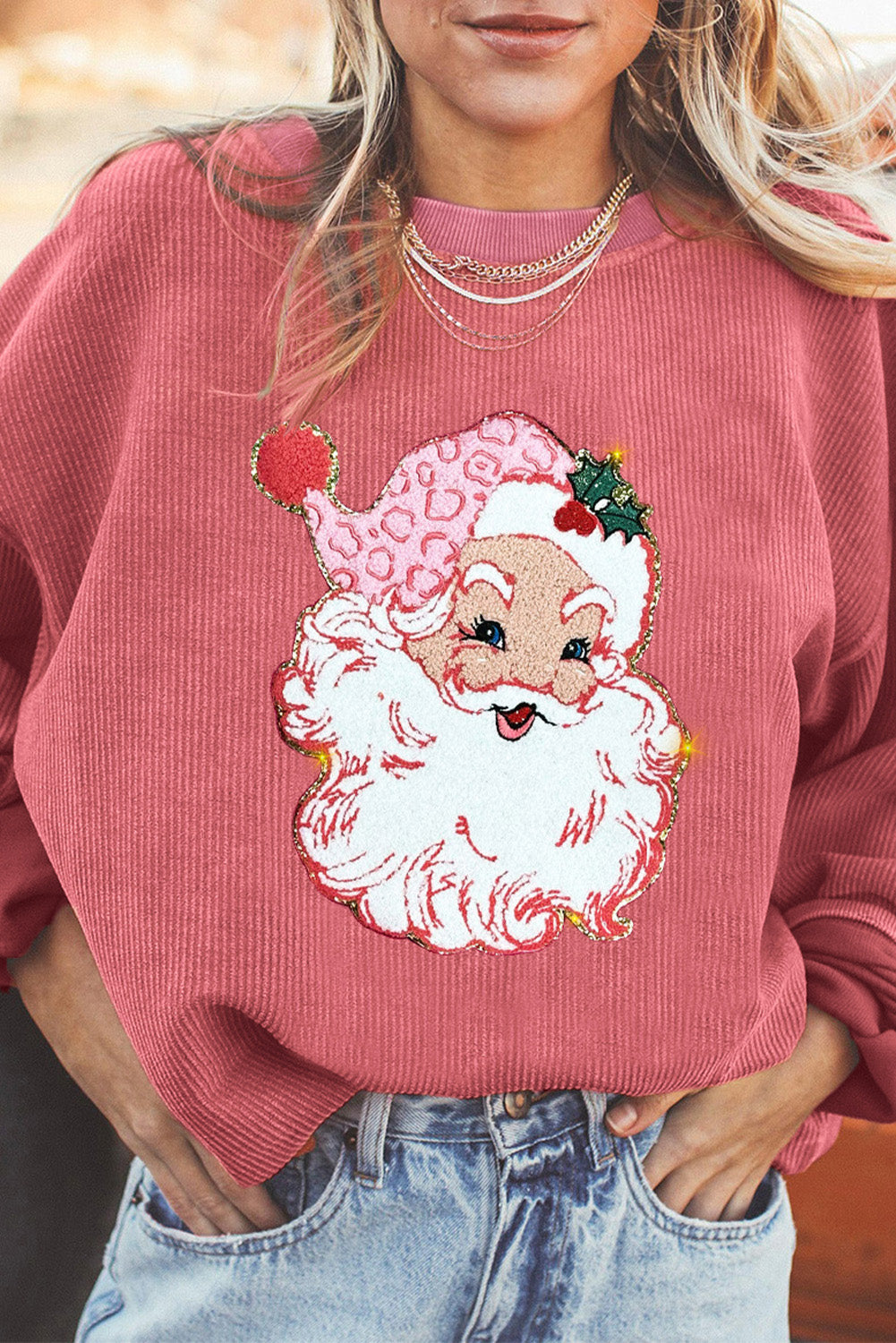 Retro Ribbed Santa Sweatshirt RTS