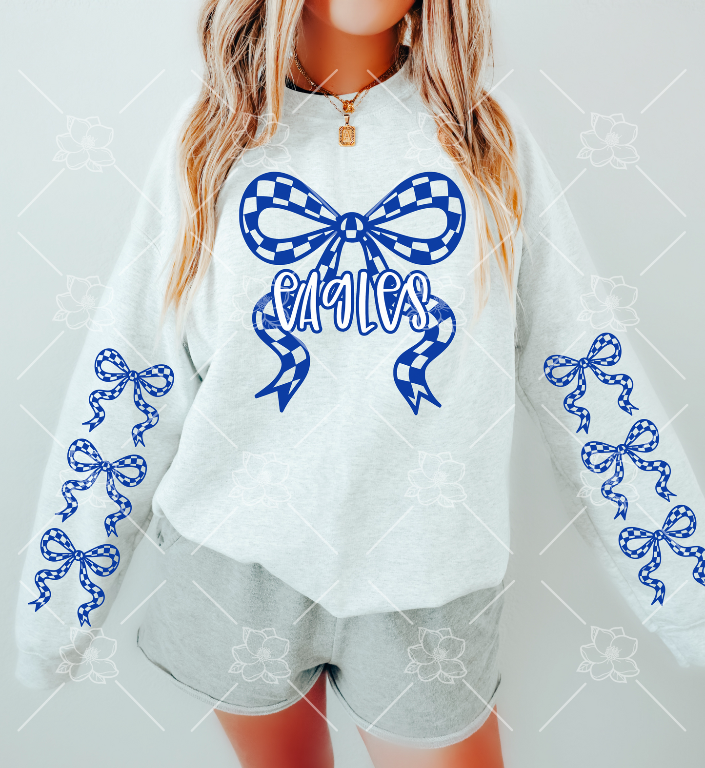 Preppy mascot bow sweatshirt YOUTH- Multiple Options