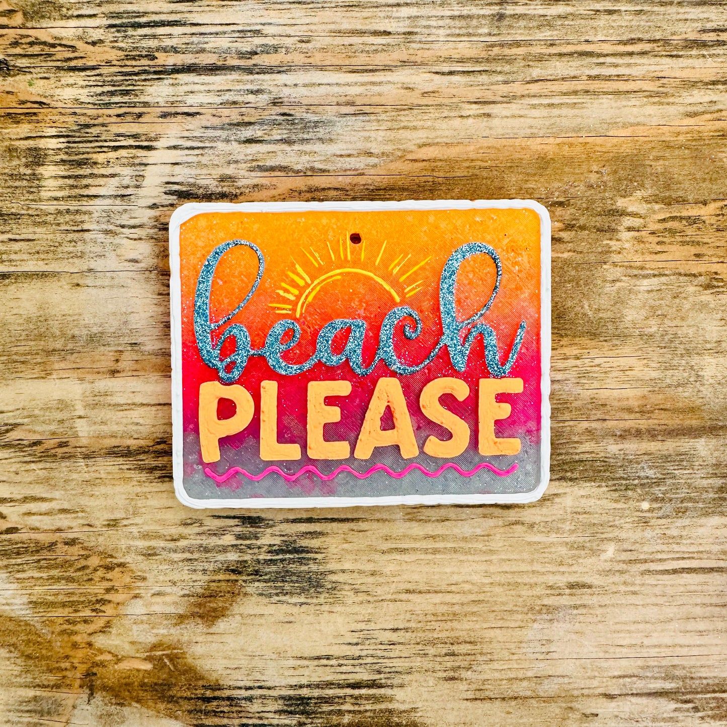 Summer “Beach Please” Car Freshie
