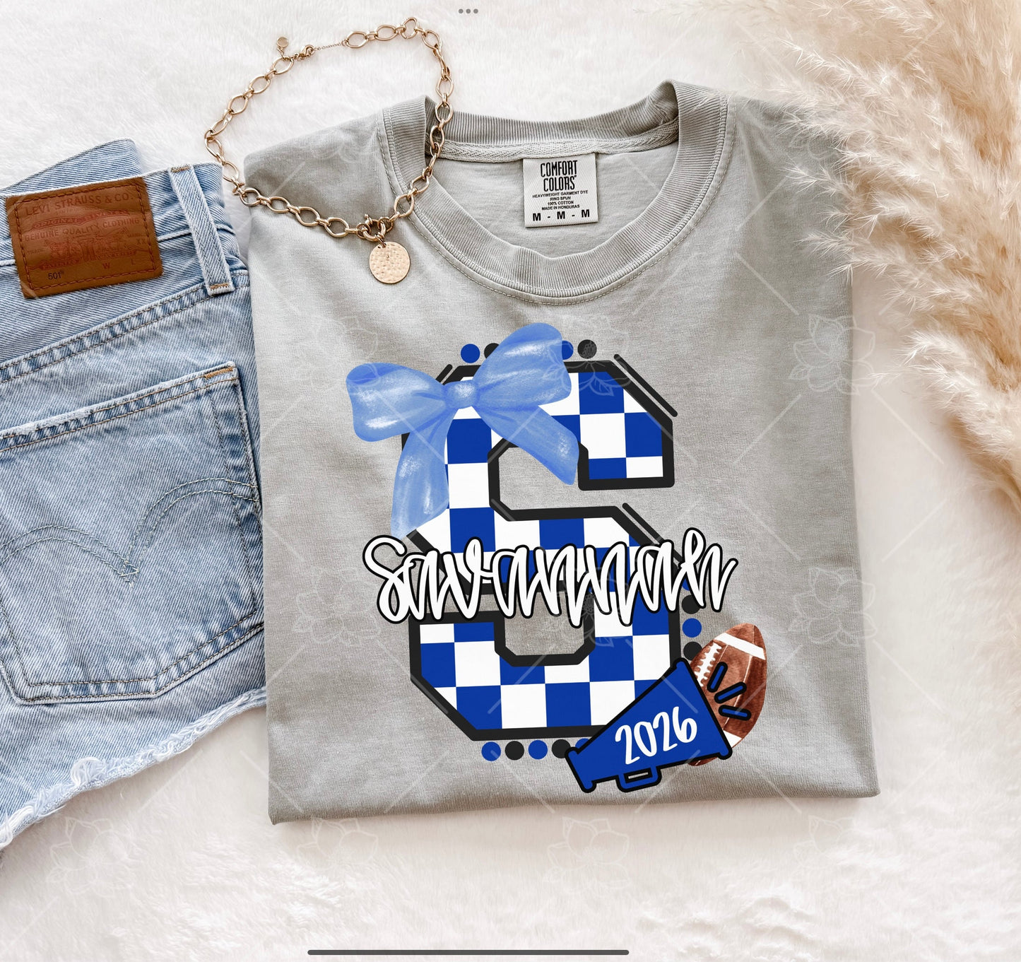 Custom Checkered FB Tee- Multiple Styles