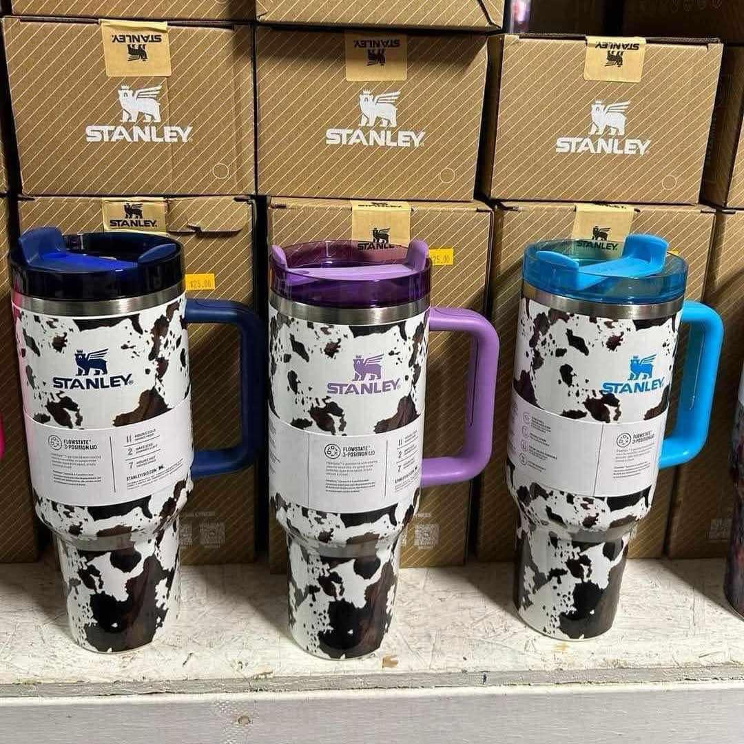 40oz Cow Print Stanley