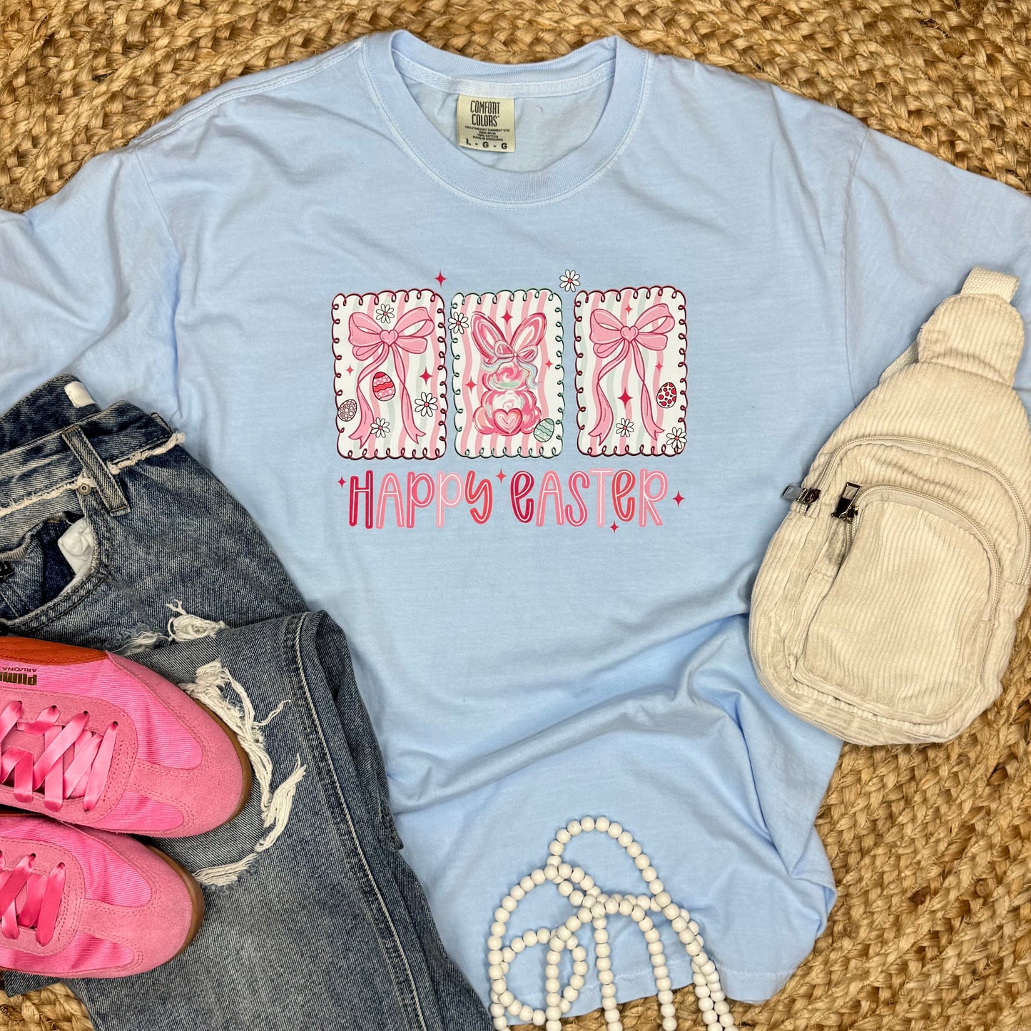 Happy Easter Bows Graphic Tee