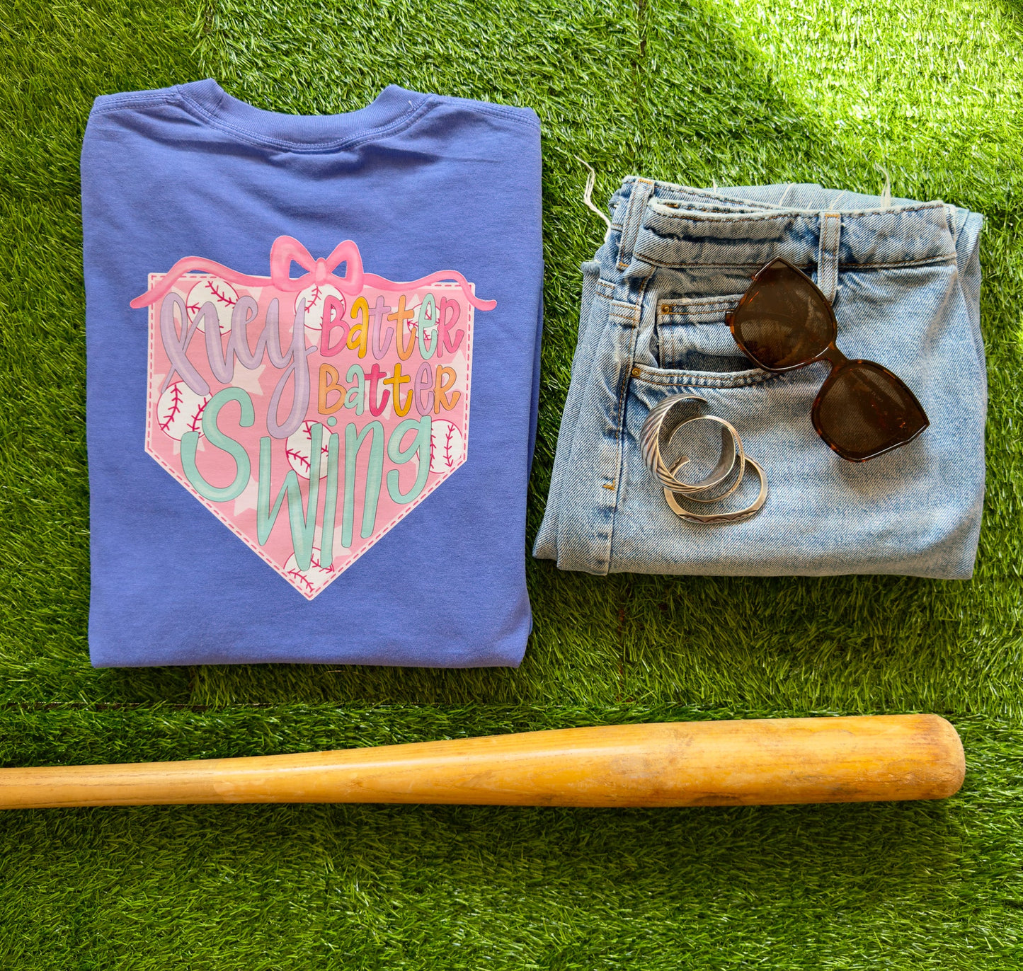 Hey Batter Batter Swing Home Plate Longsleeve