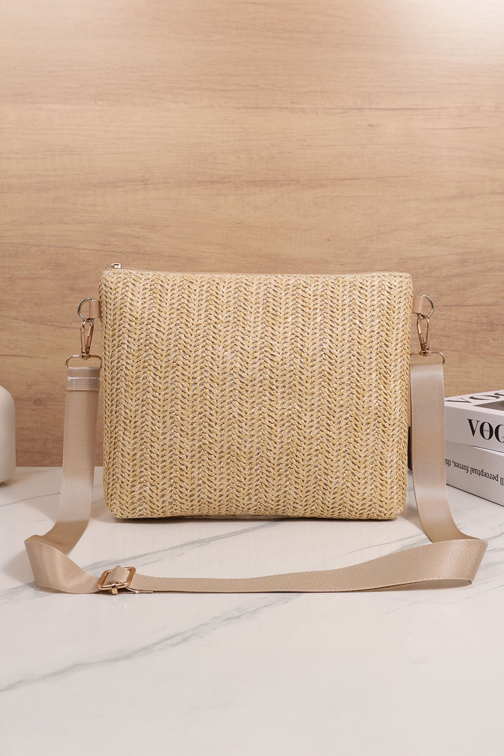 Straw Woven Shoulder Purse RTS