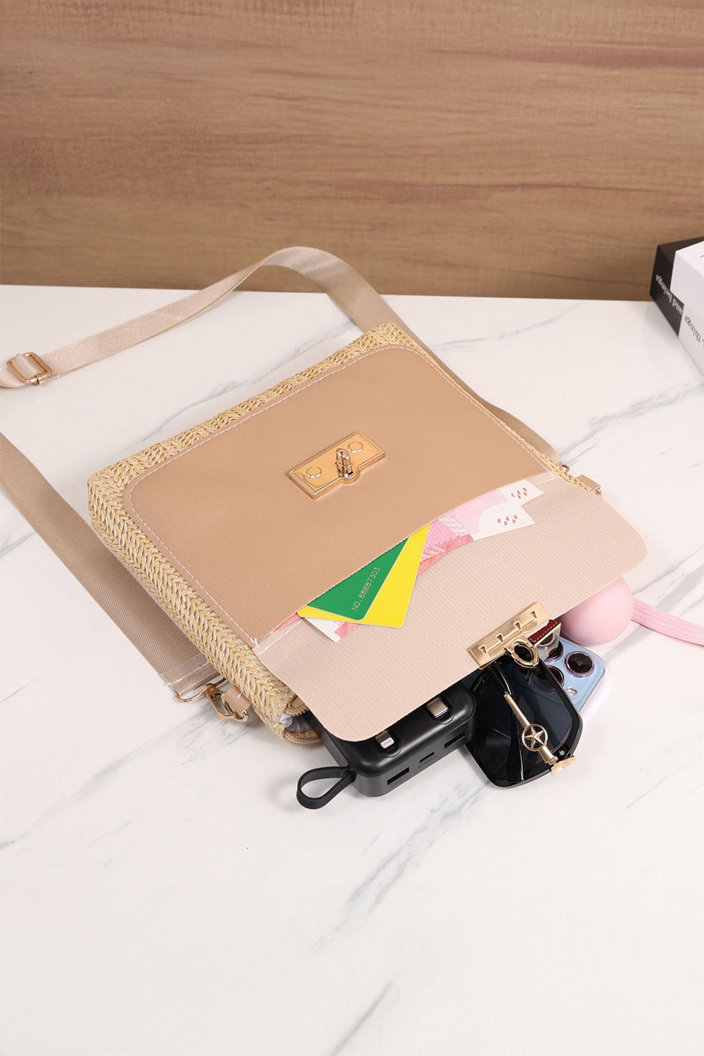 Straw Woven Shoulder Purse RTS