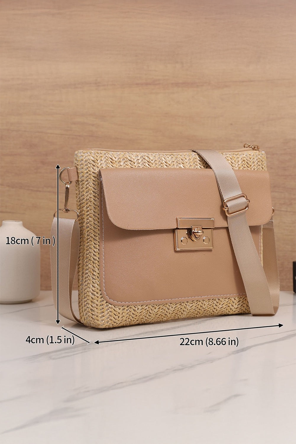 Straw Woven Shoulder Purse RTS