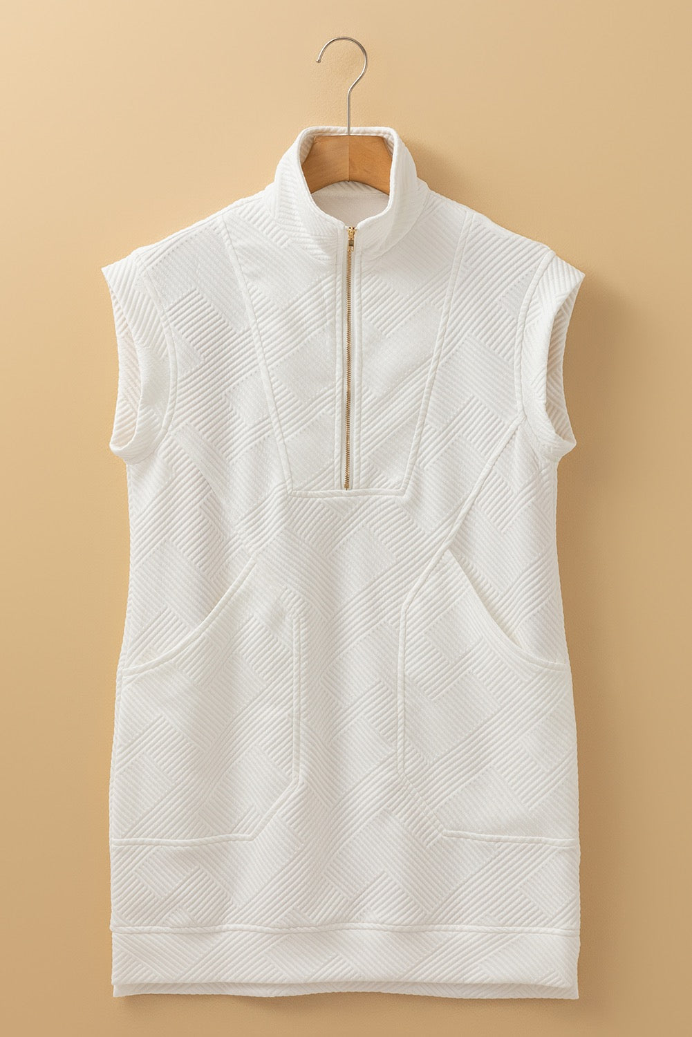 White Zip Up Dress LT