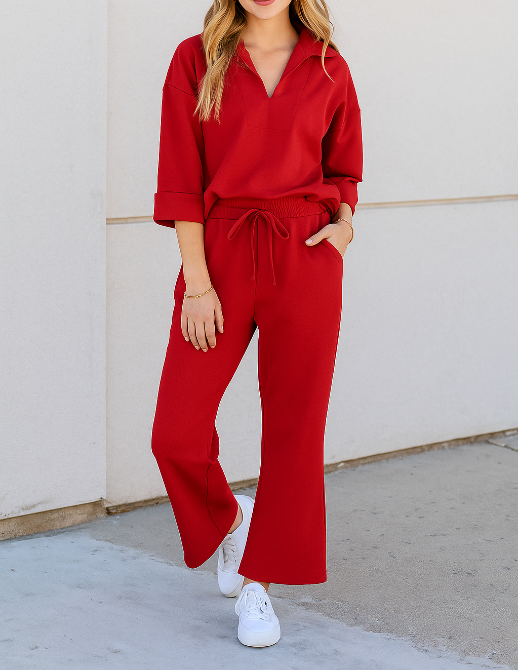 Red Polo Drawstring Set LT