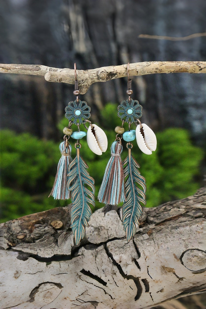 Bohemian Fringe Earrings ā Feather Motif & Dancing Tassels šæāØ