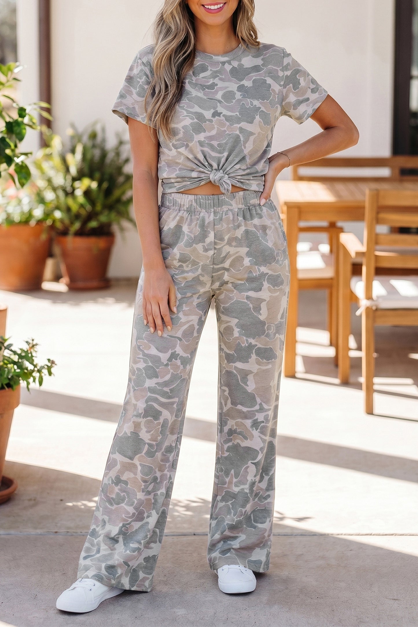 Camo Shirt&Pants Set