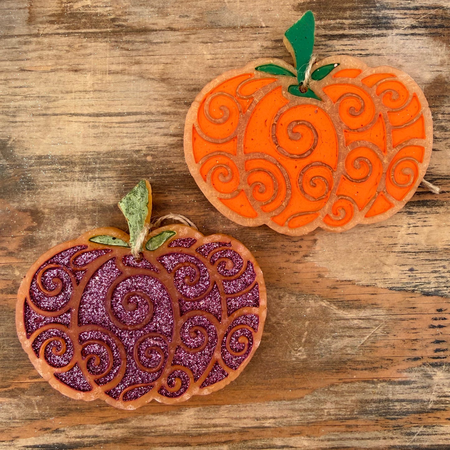 Fall Swirl Pumpkin Car Freshie