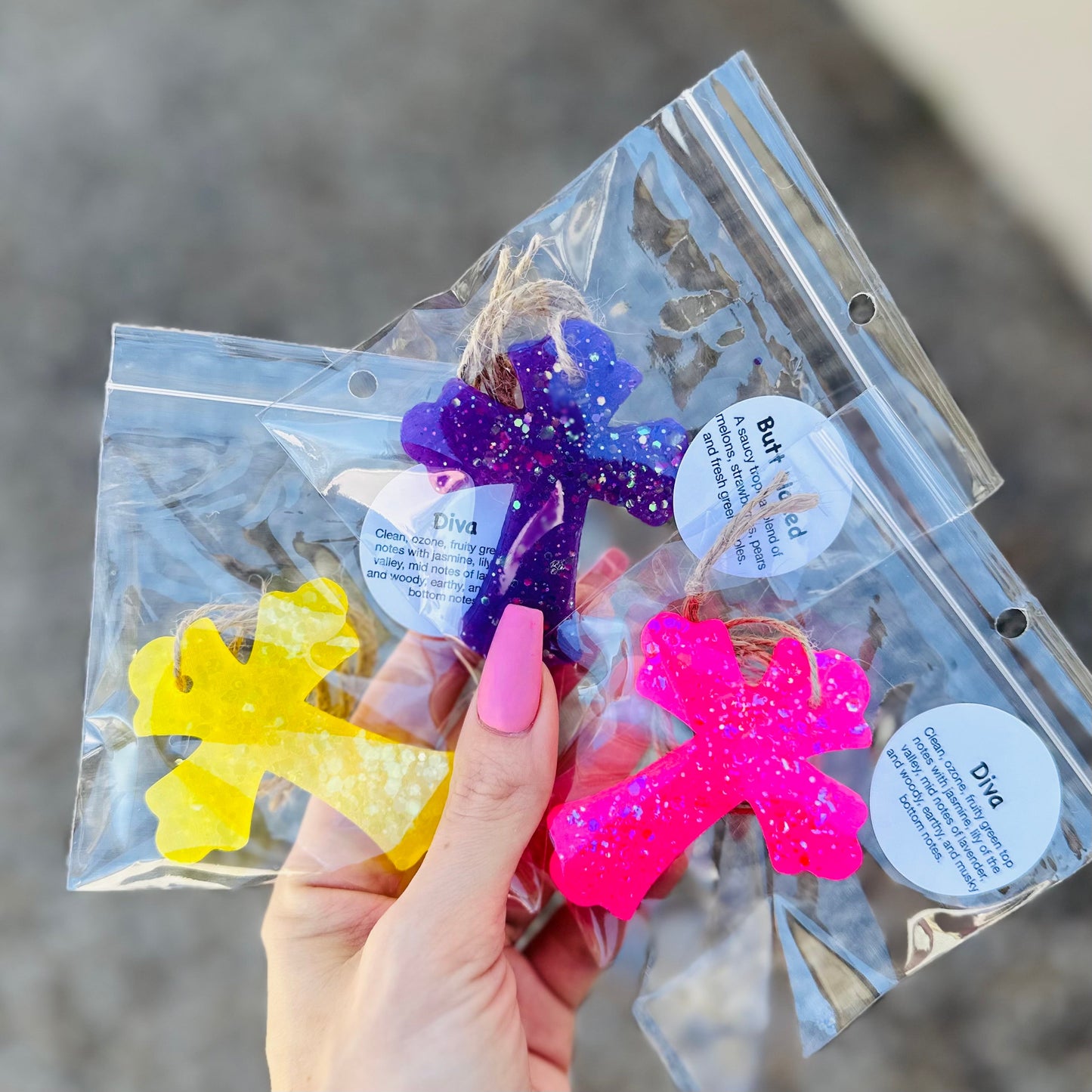 Easter Mini Cross Car Freshie