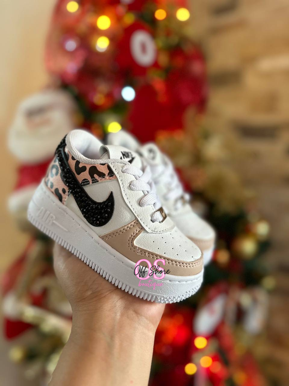 Cheetah & Rhinestone Air Force 1s