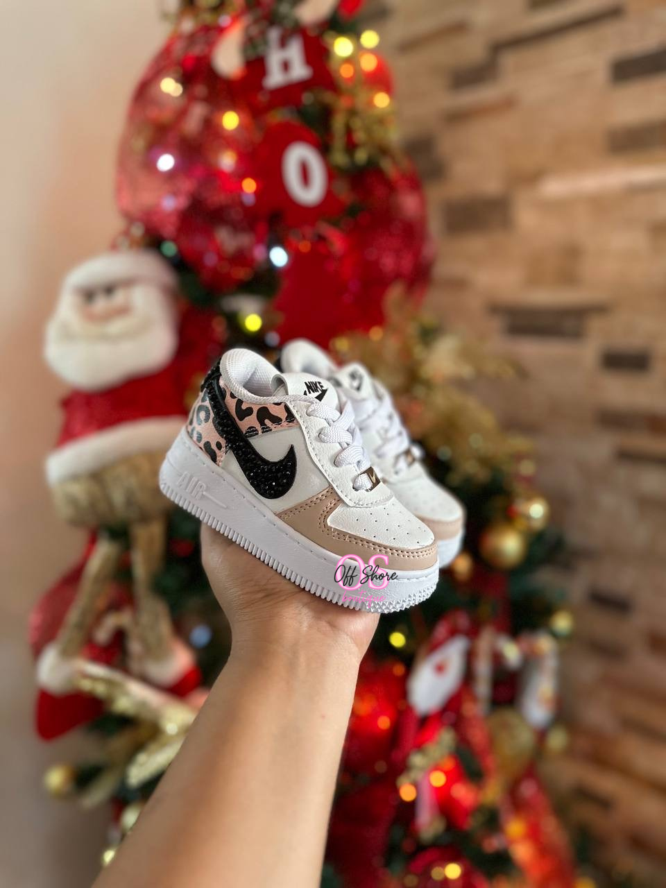 Cheetah & Rhinestone Air Force 1s