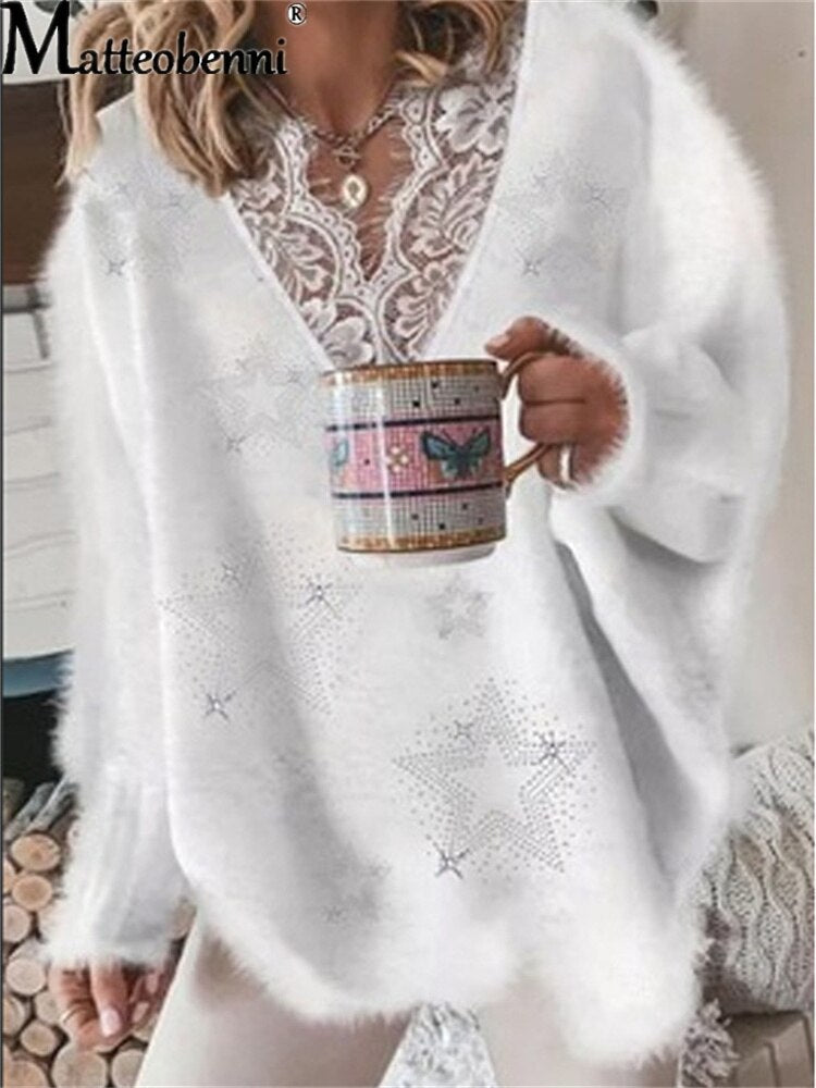 Ladies Long Sleeve Oversize Casual Loose Sweater