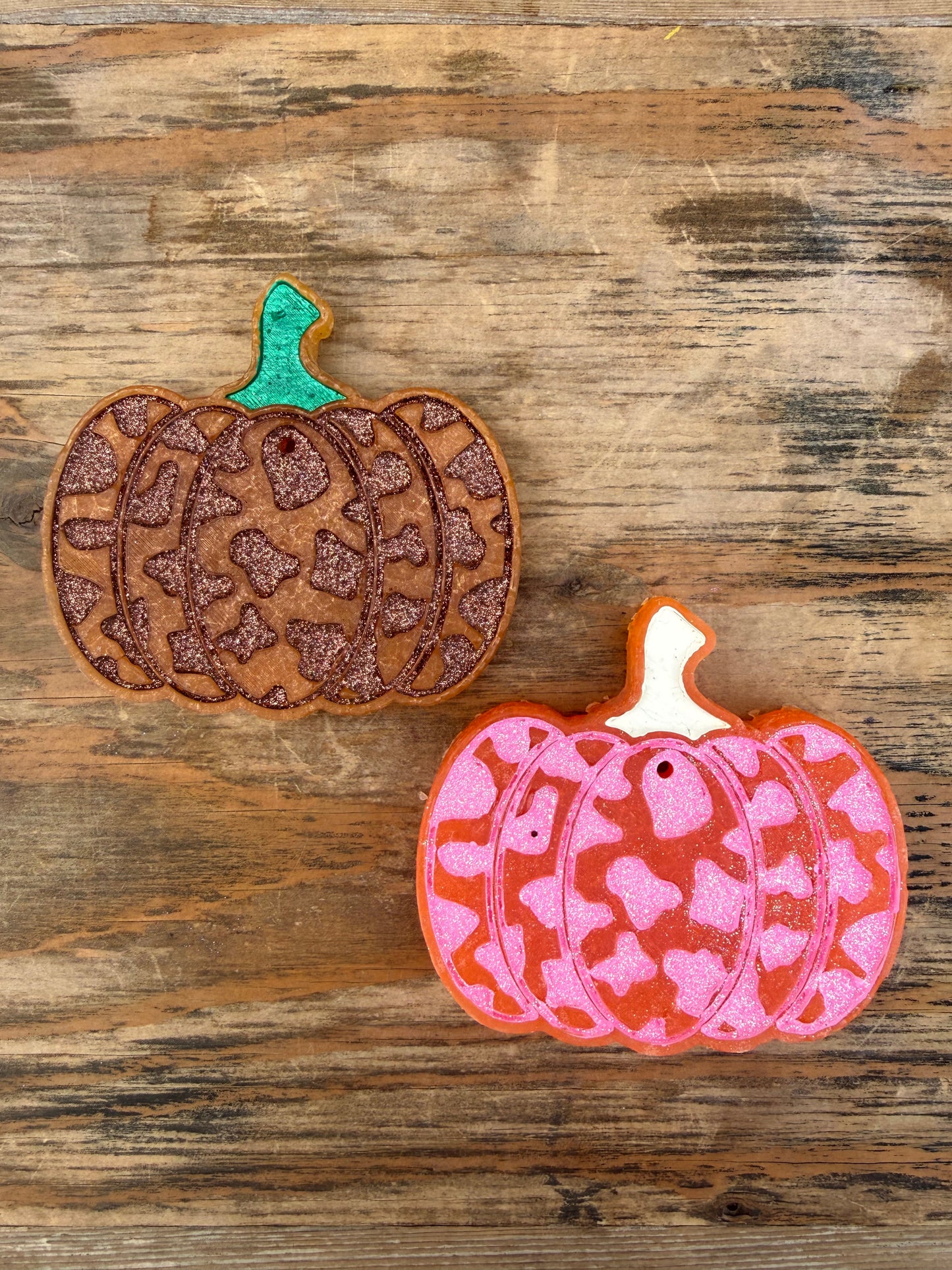 Fall Cow Print Pumpkin Car Freshie