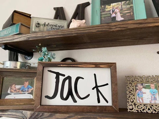 Custom Handwriting Keepsake Sign – 7”x13” Personalized with Their First Writing