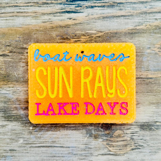 Summer “Boat Waves, Sun Rays” Car Freshie