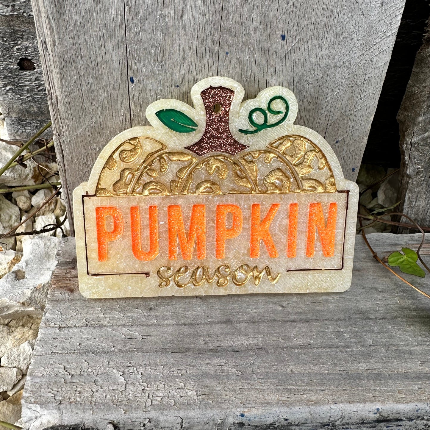 Fall Leopard Pumpkin Season Car Freshie