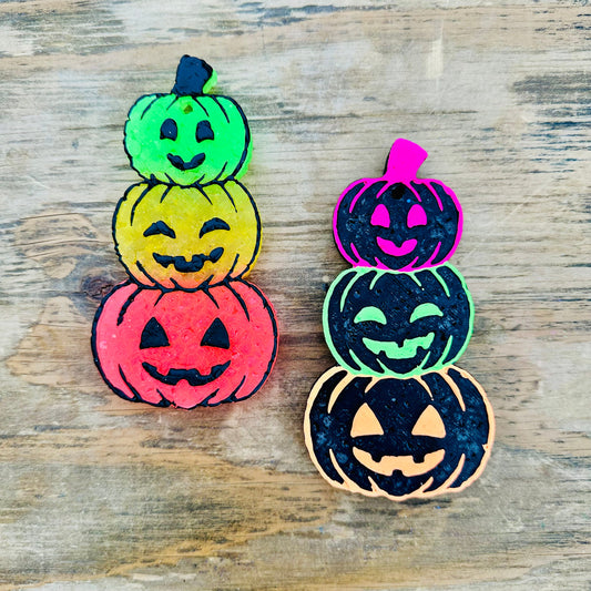 Halloween Triple Stack Jack-o-Lantern Car Freshie