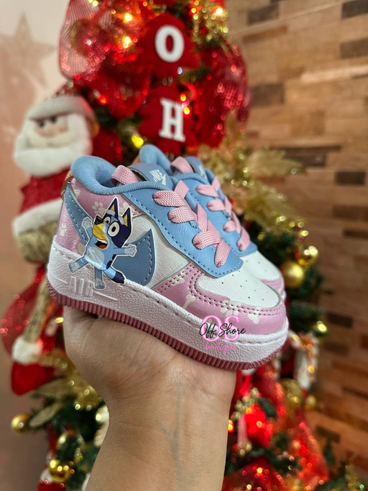 Pink Bluey Air Force 1s
