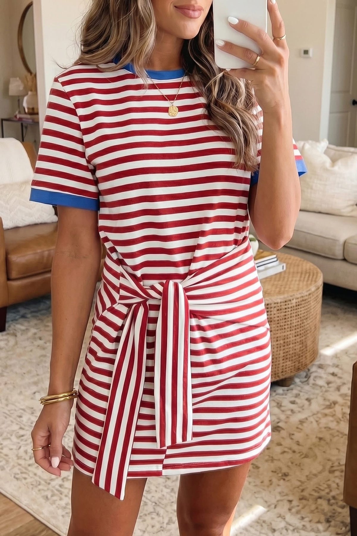 Red Stripe Dress