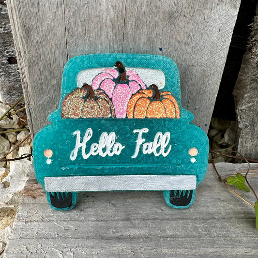 Fall “Hello Fall” Pumpkin Truck Car Freshie