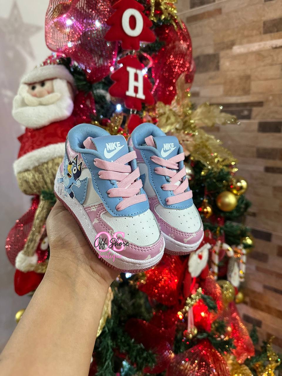 Pink Bluey Air Force 1s