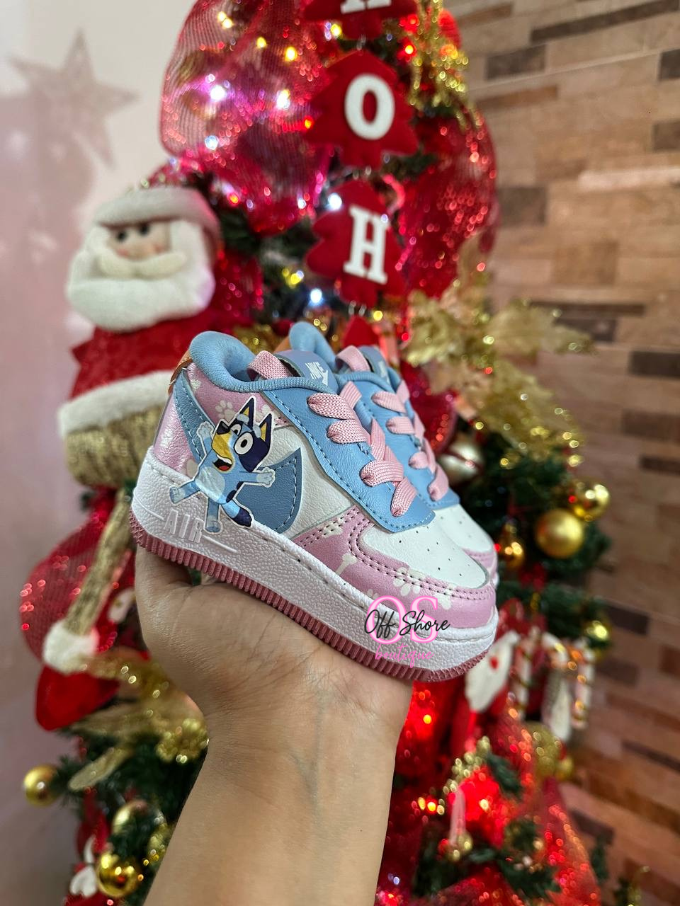 Pink Bluey Air Force 1s