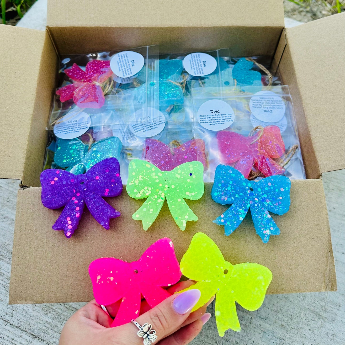 Summer Mini Bow Car Freshie