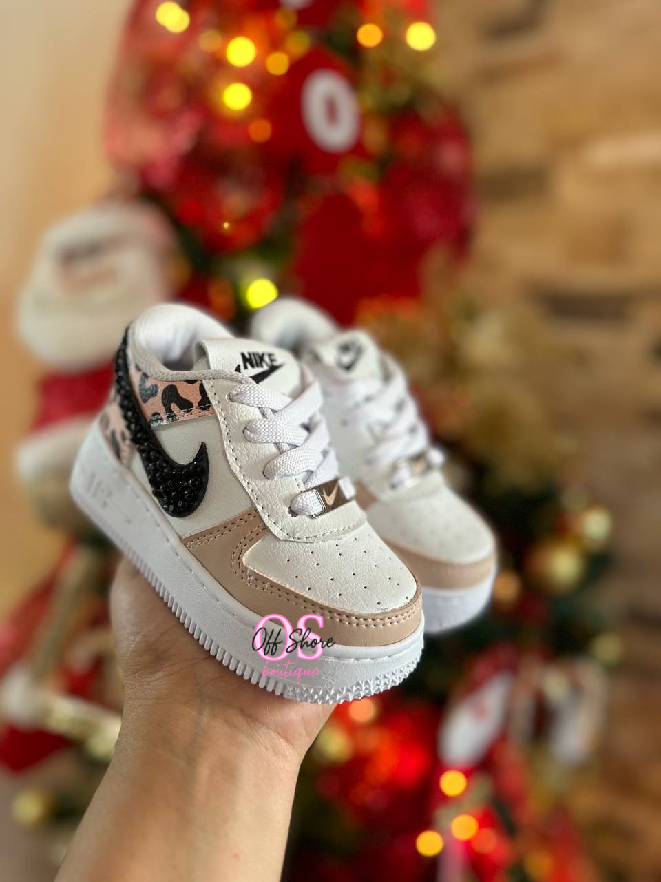 Cheetah & Rhinestone Air Force 1s