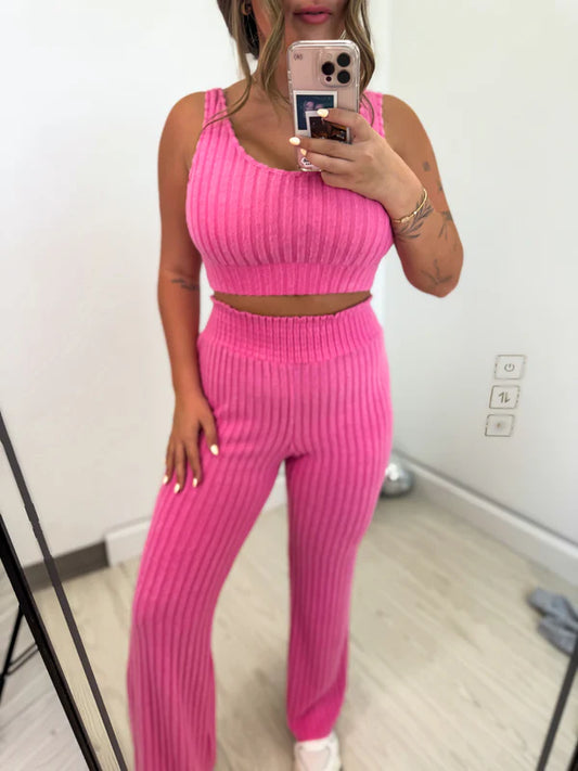 2 Piece Ribbed Hacci Cozy Summer Set