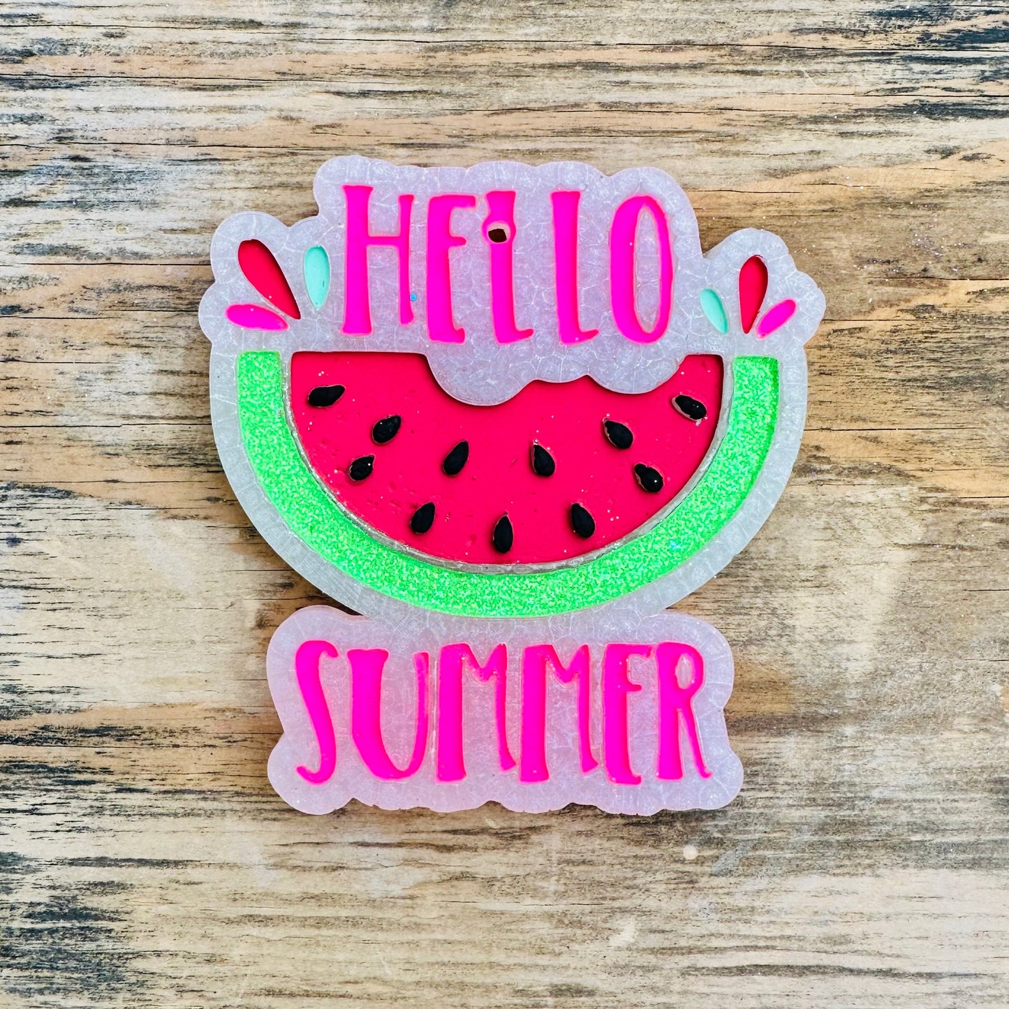 “Hello Summer” Watermelon Car Freshie