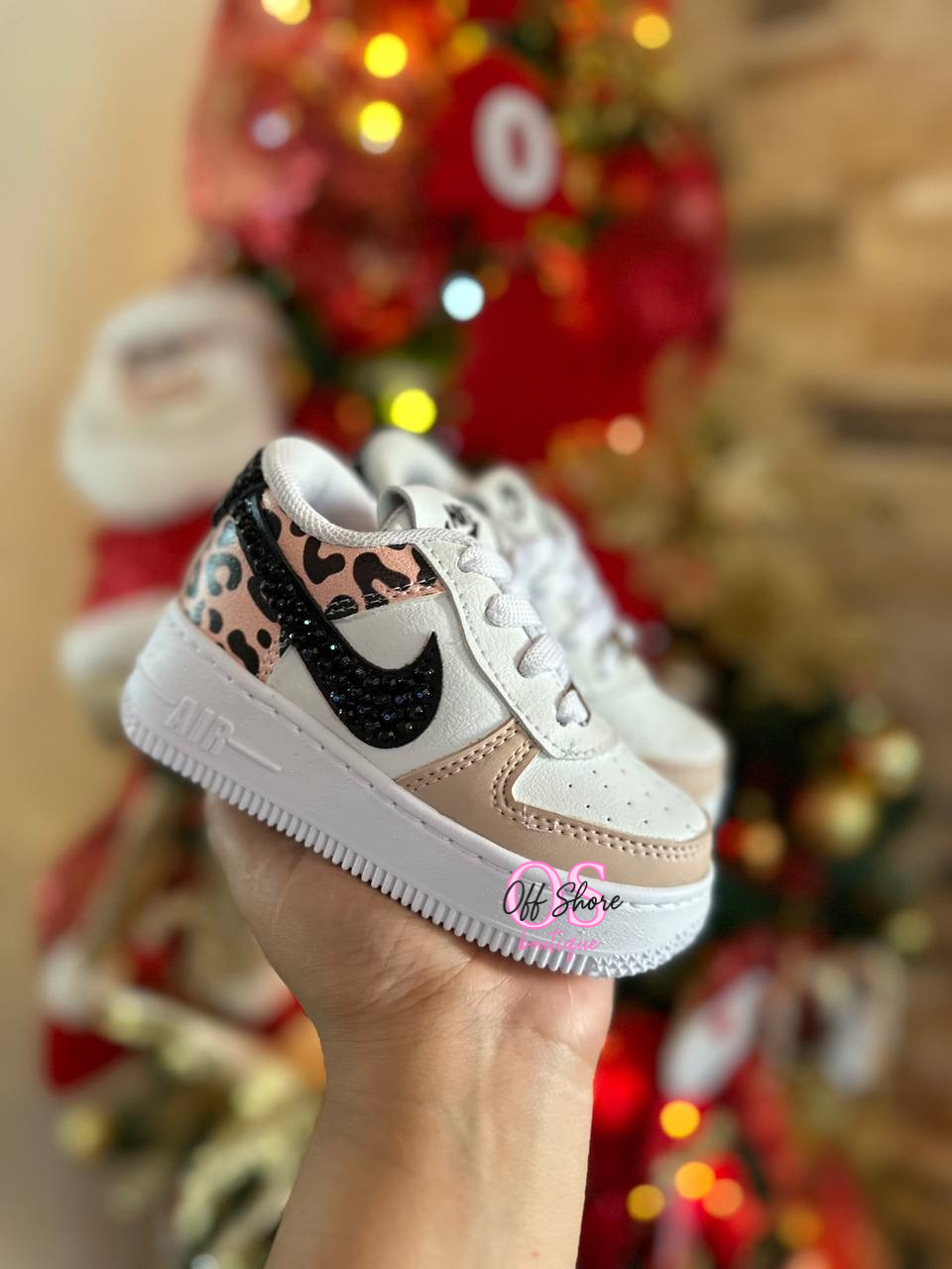 Cheetah & Rhinestone Air Force 1s