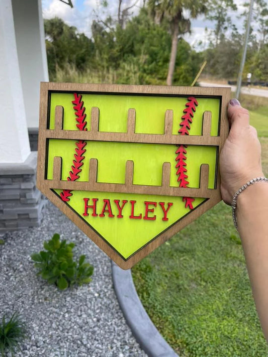 Custom Sports Ring Holder – Personalized Ring Display for Football, Baseball, Cheer, Softball, & Basketball