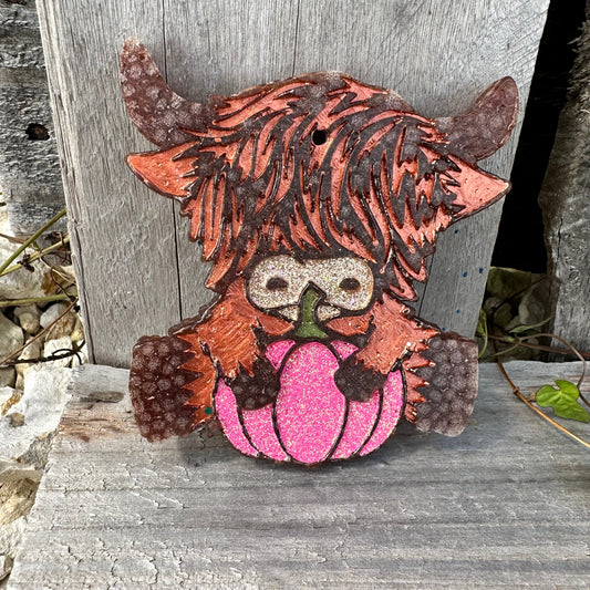 Fall Highland Cow Car Freshie