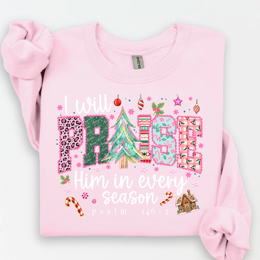 Multi-print Praise (Angel Tree Sponsoring) Sweatshirt.