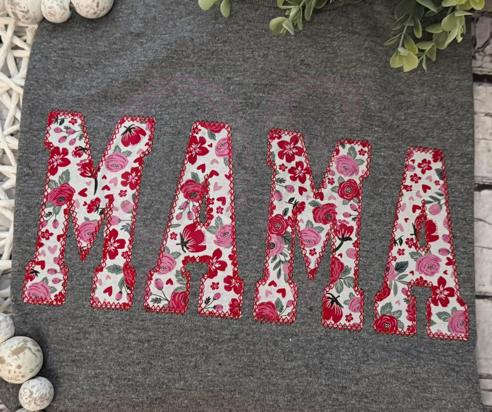 Mama Floral Fabric Crewneck