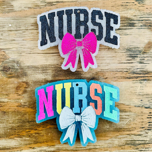 Nurse with Bow Car Freshie