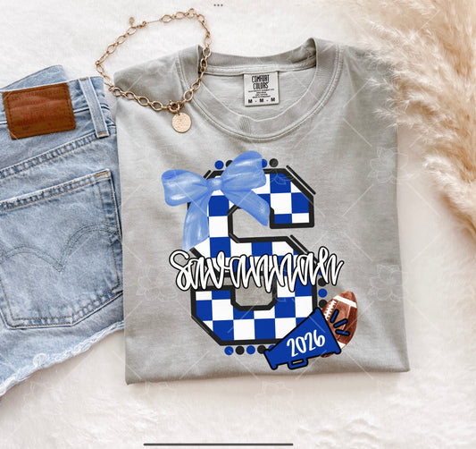 Custom Checkered FB Tee- Multiple Styles