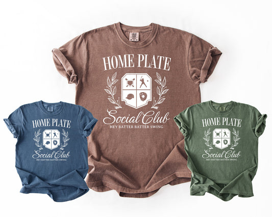 Home Plate Social Club | Graphic Tee | Baseball Sports