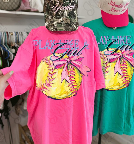 Play Like A Girl Softball - Multiple Styles