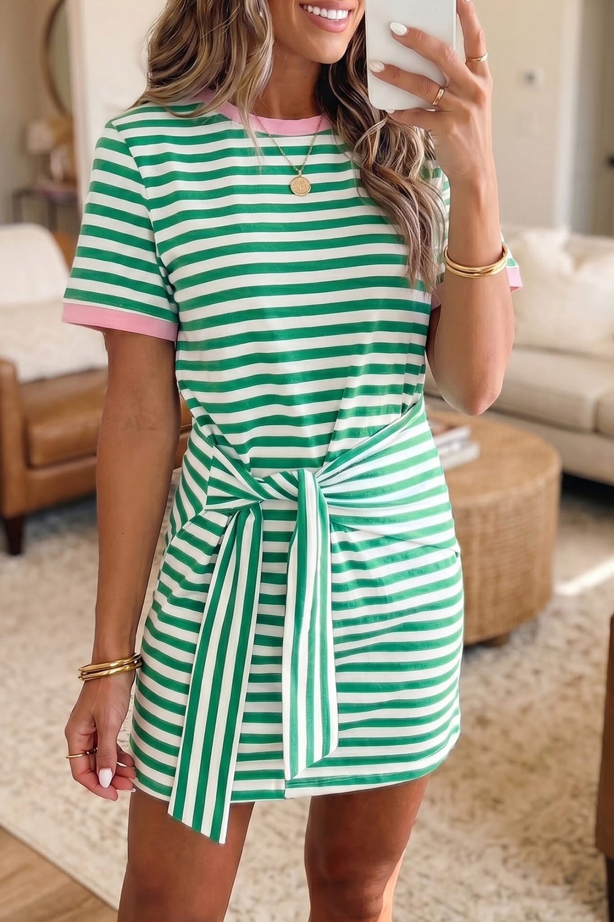 Green Stripe Dress