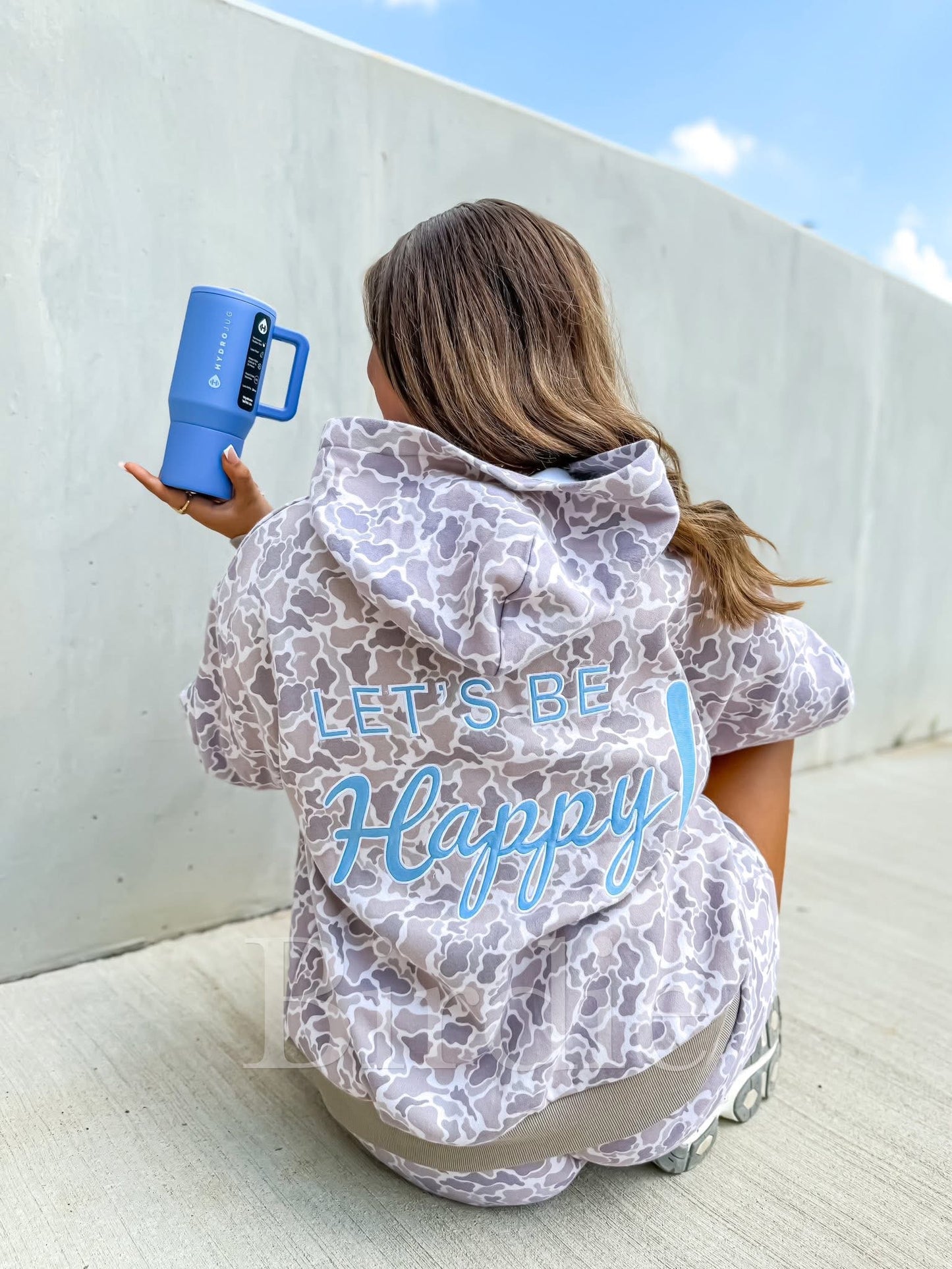 Let's Be Happy Duck Camo Hoodie