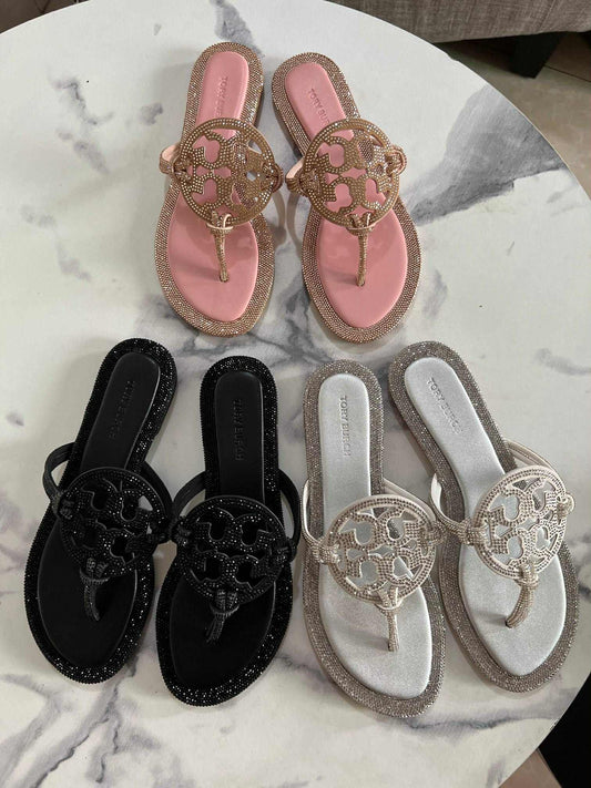 T Sparkle Flip Flops
