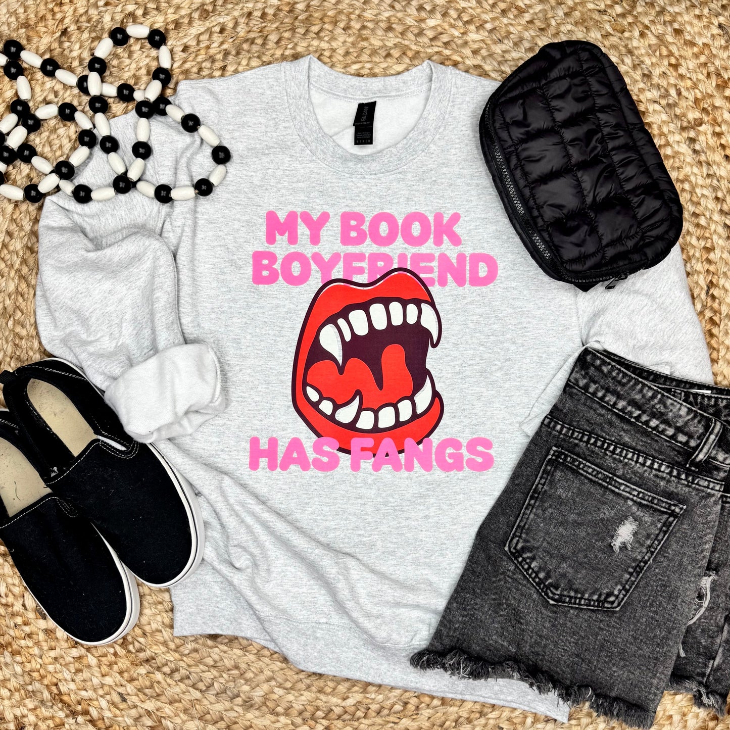 My Book Boyfriend Has Fangs Sweatshirt or Tee