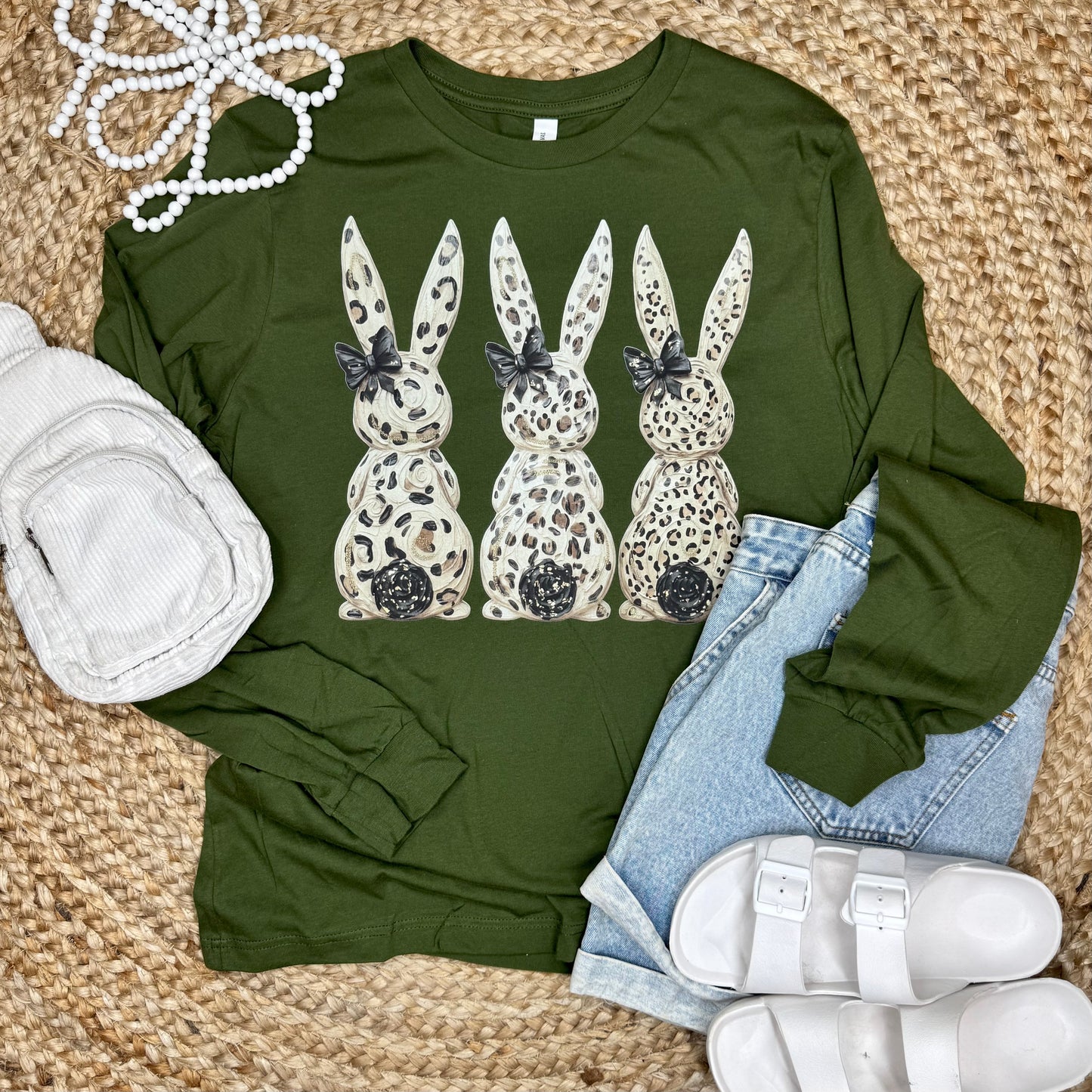 Leopard Bunnies Easter Graphic Tee