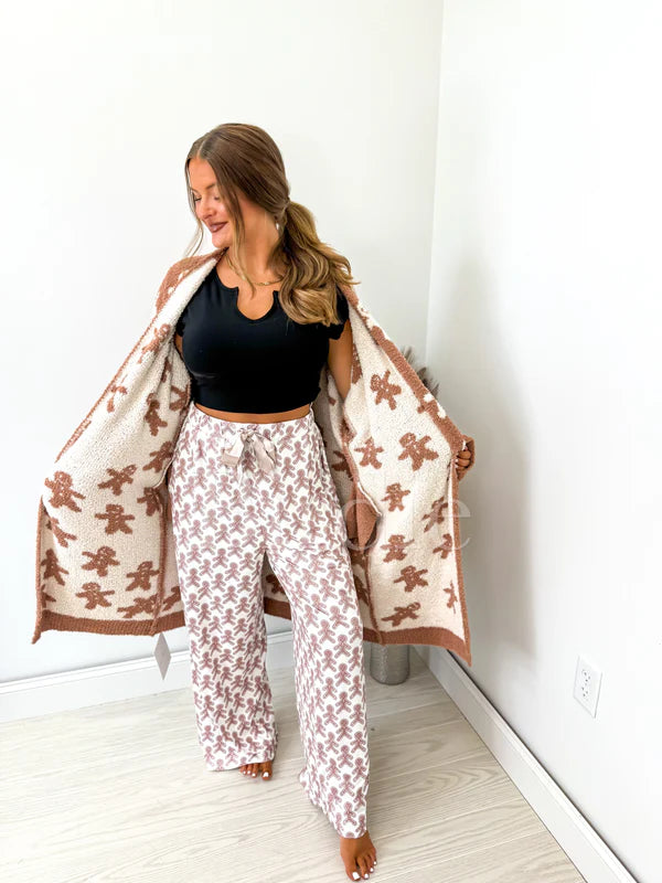 Gingerbread Snuggle Reversible Cardigan