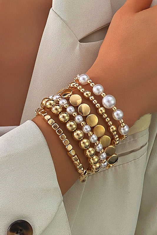 Gold Pearl Layered Bracelets RTS
