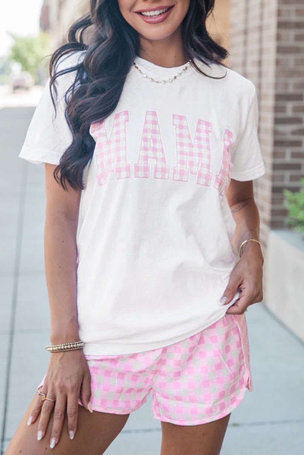 Pink Checkered Mama Set LT
